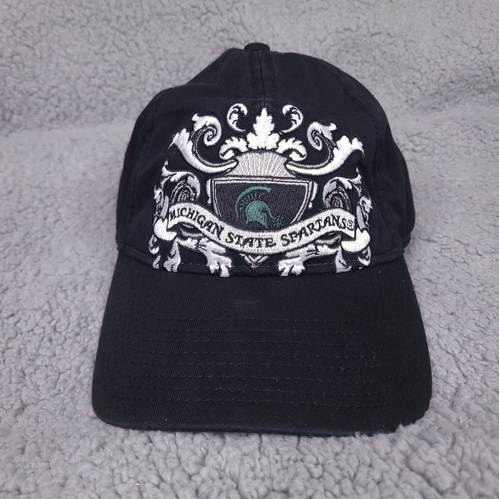 Michigan State‎ Spartans Hat Cap Adjustable Mens NCAA College Black Signature